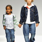 Denim style children’s clothing matching skills